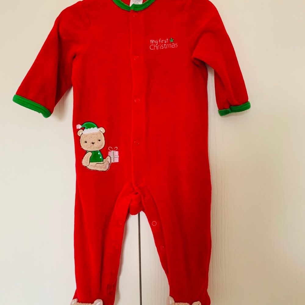 First Christmas baby boy or girl onies
